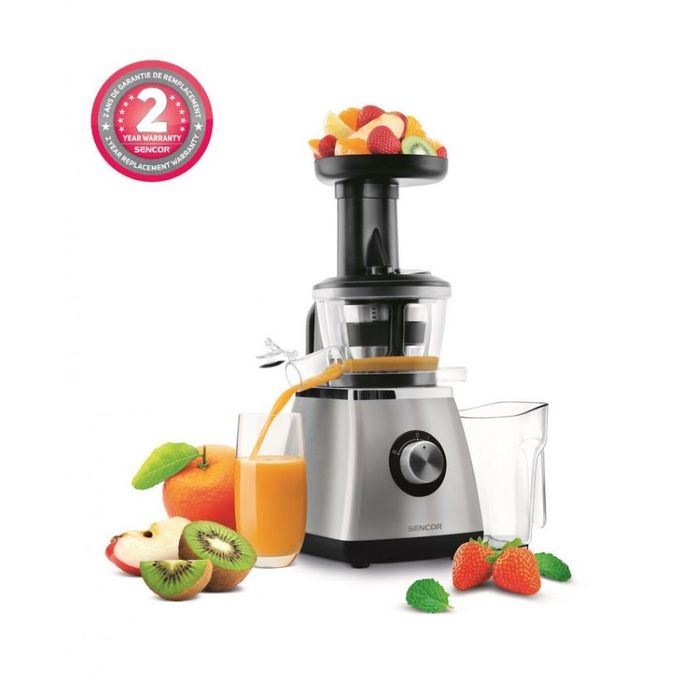 Sencor Extracteur de jus à rotation lente. Garantie 2 ans - Silver/Noir prix maroc