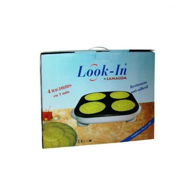 T. DECO Crêpière électrique anti-adhérente Look-In+Louche et spatule en plastique gratuit prix maroc