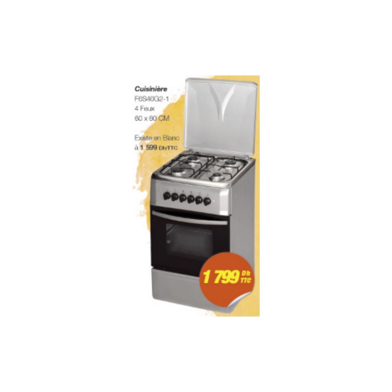 CUISINIERE BIANCA 60X60 F6S40G2-I prix maroc